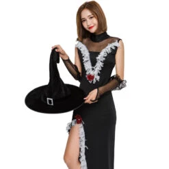 Black Lace Sexy Witch Cosplay Costume Halloween/Stage Performance/Party -Procosplayshop 4588098629 1734513592