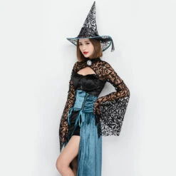 Black Sexy Muslin Witch Game Costume Halloween/Stage Performance/Party -Procosplayshop 4590060469 1734513592