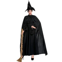 Deluxe Black Coak Witch Cosplay Costume Halloween/Stage Performance/Party -Procosplayshop 4750849465 1734513592