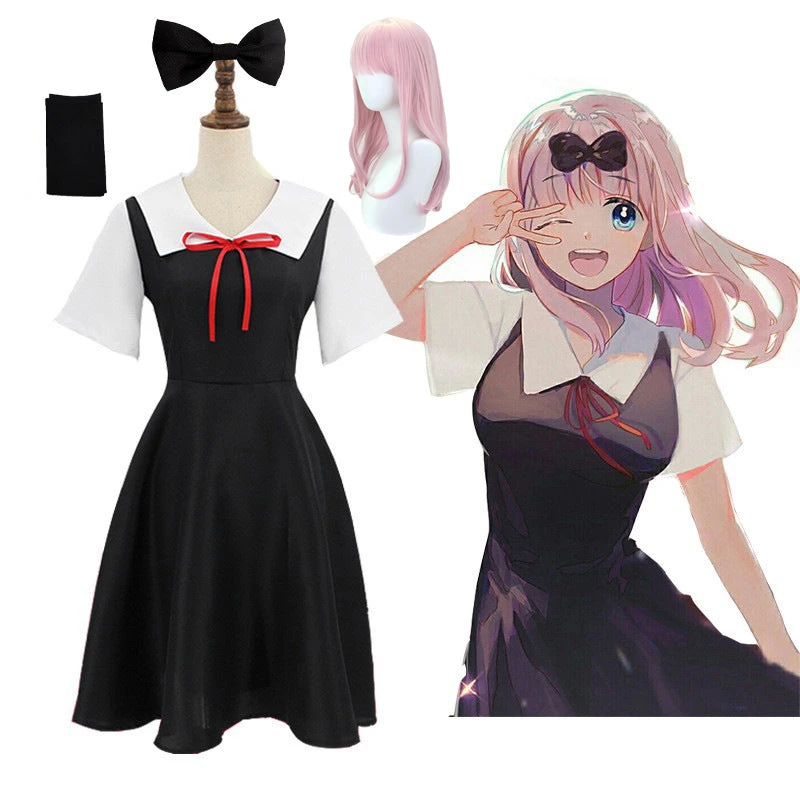 Anime Kaguya-sama Wa Kokurasetai/Kaguya-sama Love Is War Chika Fujiwara Cosplay Costume With Wigs Set 4 Anime Kaguya-sama Wa Kokurasetai/Kaguya-sama Love Is War Chika Fujiwara Cosplay Costume With Wigs Set - Image 2