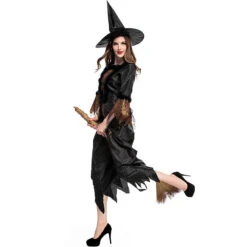 Spider Net Printed Witch Cosplay Costume Halloween/Stage Performance/Party -Procosplayshop 8206445558 1734513592