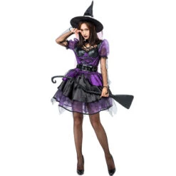 Deluxe Purple Muslin Tutu Dress Witch Costume Halloween/Stage Performance/Party -Procosplayshop 9191462760 1734513592
