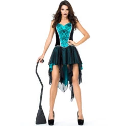 Dovetail Mesh Embroidery Strap Witch Costume Halloween/Stage Performance/Party 10 Dovetail Mesh Embroidery Strap Witch Costume Halloween/Stage Performance/Party -Procosplayshop 9191484418 1734513592