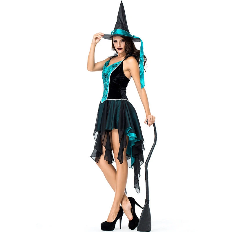 Dovetail Mesh Embroidery Strap Witch Costume Halloween/Stage Performance/Party 4 Dovetail Mesh Embroidery Strap Witch Costume Halloween/Stage Performance/Party - Image 2