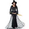 Black Spider Web Witch Dark Queen Costume Halloween/Stage Performance/Party -Procosplayshop 9231034563 1734513592