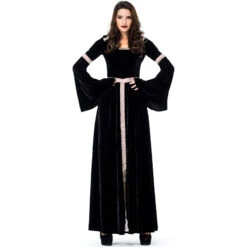 Retro Court Black Witch Cosplay Costume Halloween/Stage Performance/Party 9 Retro Court Black Witch Cosplay Costume Halloween/Stage Performance/Party -Procosplayshop 9266866034 1734513592