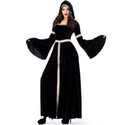 Retro Court Black Witch Cosplay Costume Halloween/Stage Performance/Party 10 Retro Court Black Witch Cosplay Costume Halloween/Stage Performance/Party -Procosplayshop 9285758720 1734513592