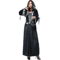 New Skeleton Printed Long Skirt Witch Costume Halloween/Stage Performance/Party -Procosplayshop 9496596857 1734513592