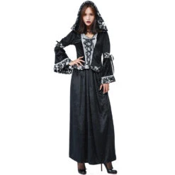 New Skeleton Printed Long Skirt Witch Costume Halloween/Stage Performance/Party -Procosplayshop 9520351707 1734513592