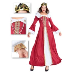Adult Women European Vintage Court Medieval Queen Costume For Halloween/Stage Performance/Party -Procosplayshop 9647470502 1734513592