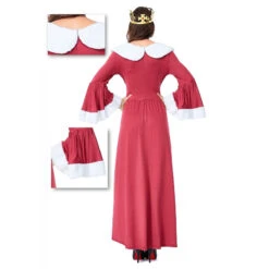 Adult Women European Vintage Court Medieval Queen Costume For Halloween/Stage Performance/Party -Procosplayshop 9647491123 1734513592