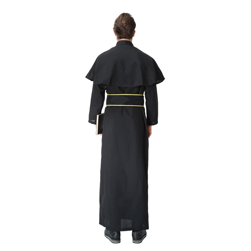 Adult Mens Deluxe Priest Costume For Halloween/Stage Performance/Party - Image 4