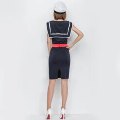Black Slim Navy Sailor Costume -Procosplayshop Adult Women Black Slim Navy Sailor Costume 3