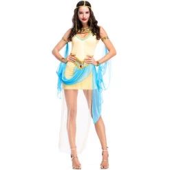 Adult Women Egyptian Pharaoh's Queen & Princess Dress Costume For Halloween/Stage Performance/Party
