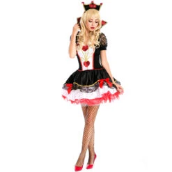 Adult Women Leg Aevenue Poker Queen Of Hearts Costume For Halloween/Stage Performance/Party -Procosplayshop Adult Women Leg Aevenue Poker Queen of Hearts Costume For HalloweenStage PerformanceParty 2