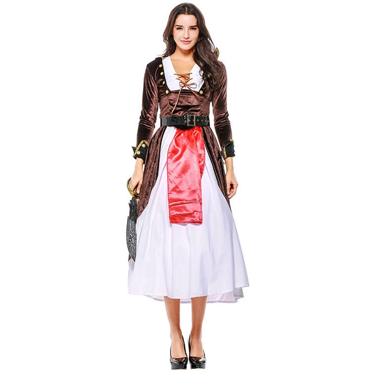 Adult Women Medieval Pirate Costume Halloween / Stage Performance / Party - Image 4