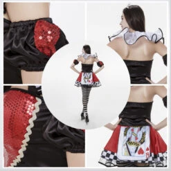 Adult Women Poker Queen Of Hearts Costume For Halloween/Stage Performance/Party -Procosplayshop Adult Women Poker Queen of Hearts Costume For HalloweenStage PerformanceParty 2