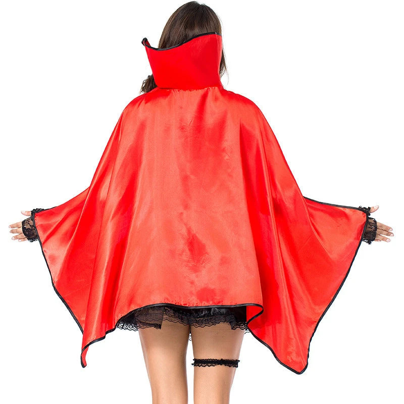 Adult Women Queen Of Vampire Costume With Cloak For Halloween/Stage Performance/Party - Image 4