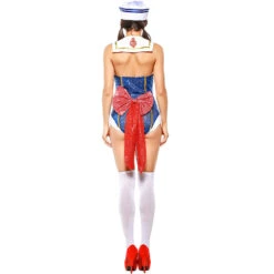 Red Bow Sexy Navy Sailor Costume -Procosplayshop Adult Women Red Bow Sexy Navy Sailor Costume 1