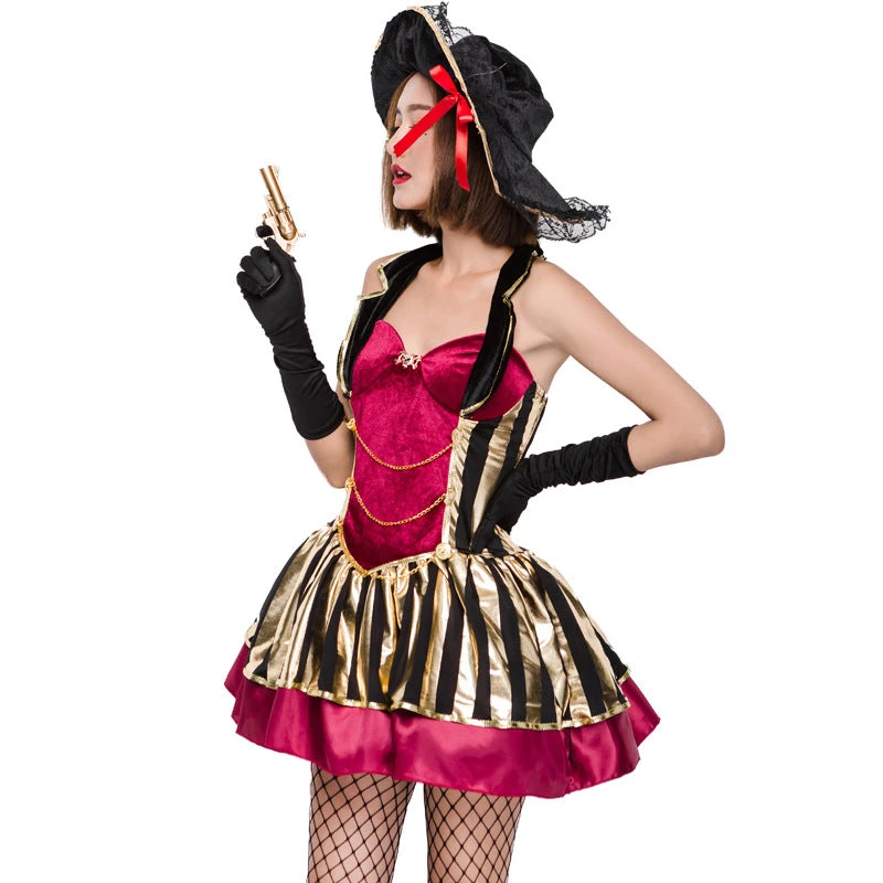 Adult Women Sexy Deluxe Pirate Cosplay Costume Halloween / Stage Performance / Party - Image 2