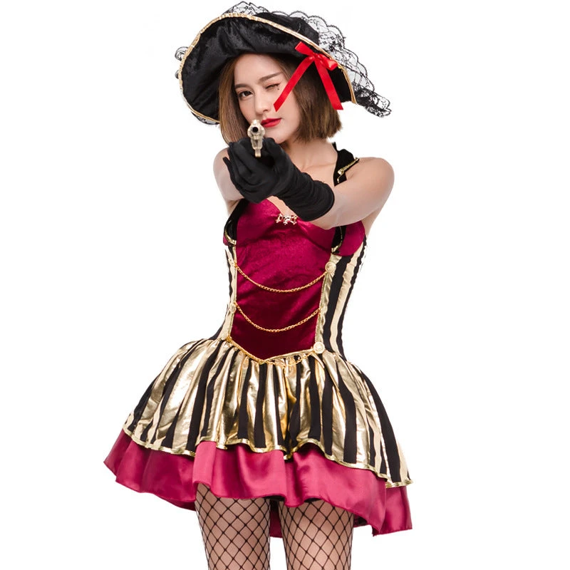 Adult Women Sexy Deluxe Pirate Cosplay Costume Halloween / Stage Performance / Party - Image 5