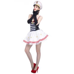 Tube Top Sexy Navy Sailor Costume -Procosplayshop Adult Women Tube Top Sexy Navy Sailor Costume 5