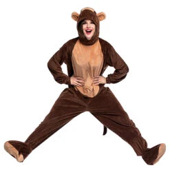 Halloween Christmas Monkey Cosplay Costume Kigurumi Halloween Cosplay Onesis Jumpsuit -Procosplayshop Adults Monkey Animal Cosplay Costume Halloween Cosplay Onesis Women 3