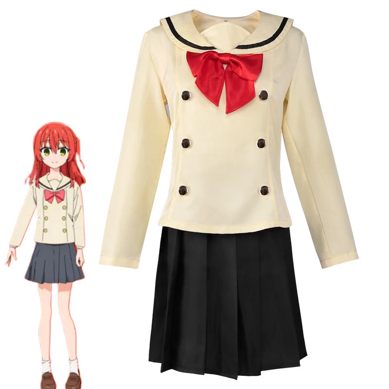 Anime Bocchi The Rock! Ikuyo Kita Costume Dress Uniform Halloween Cosplay Outfit 3 Anime Bocchi The Rock! Ikuyo Kita Costume Dress Uniform Halloween Cosplay Outfit