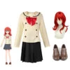 Anime Bocchi The Rock! Ikuyo Kita Costume With Wigs And Shoes Whole Set Halloween Cosplay Outfit -Procosplayshop AnimeBocchitheRock IkuyoKitaCostumeDressUniformHalloweenCosplayOutfit 82