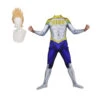 Anime Boku No Hero / My Hero Academia Lemillion Mirio Togata Zentai Costume With Wigs Set Halloween Jumpsuit Costume Set
