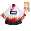 Anime Kyojuro Rengoku Female Costume Dress Uniform With Wigs Cosplay Costume Set -Procosplayshop AnimeDemonSlayerKimetsunoYaibaKyojuroRengokuLolitaDressCostumeHalloweenWomenGirlsCosplayDress2 3