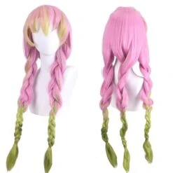 Anime Mitsuri Kanroji Costume Wigs Halloween Cosplay Accessories