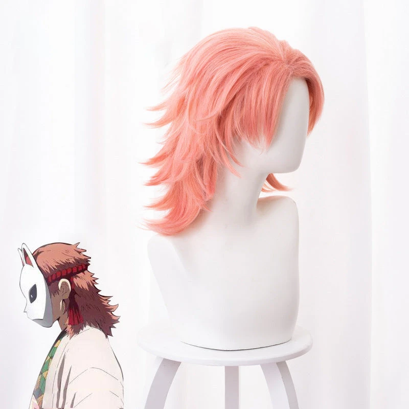 Anime Sabito Cosplay Wigs Pink Wigs Accessories 6 Anime Sabito Cosplay Wigs Pink Wigs Accessories - Image 4