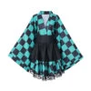 Anime Tanjiro Kamado Female Version Costume Lolita Dress Halloween Women Girls Cosplay Dress -Procosplayshop AnimeDemonSlayerKimetsunoYaibaTanjiroKamadoFemaleVersionCostumeLolitaDressHalloweenWomenGirlsCosplayDress 1