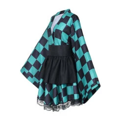 Anime Tanjiro Kamado Female Ver. Costume Lolita Dress+Wigs+Shoes Full Set -Procosplayshop AnimeDemonSlayerKimetsunoYaibaTanjiroKamadoFemaleVersionCostumeLolitaDressHalloweenWomenGirlsCosplayDress 3 68f3733c dd3f 4533 b3be 28660cca0fa3