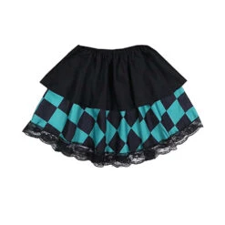 Anime Tanjiro Kamado Female Version Costume Lolita Dress Halloween Women Girls Cosplay Dress -Procosplayshop AnimeDemonSlayerKimetsunoYaibaTanjiroKamadoFemaleVersionCostumeLolitaDressHalloweenWomenGirlsCosplayDress 4