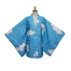 Anime Tanjiro Kamado Sakonji Urokodaki Cloak Costume Blue Kimono Cloak