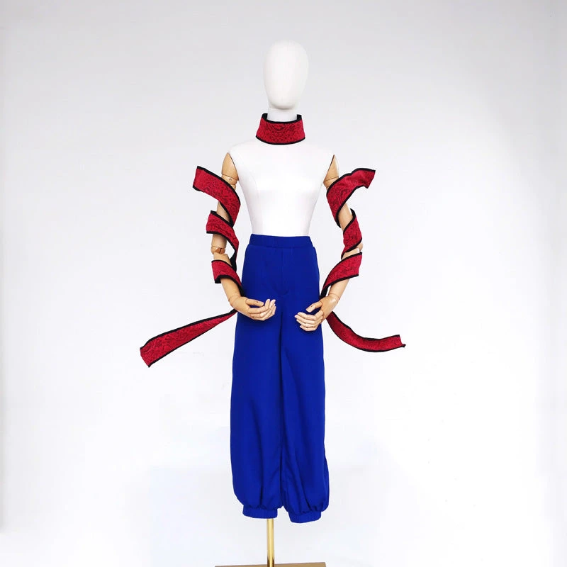 Anime Upper Rank Six Gyutaro Full Set Costume With Wigs And Weapons Props 5 Anime Upper Rank Six Gyutaro Full Set Costume With Wigs And Weapons Props - Image 3