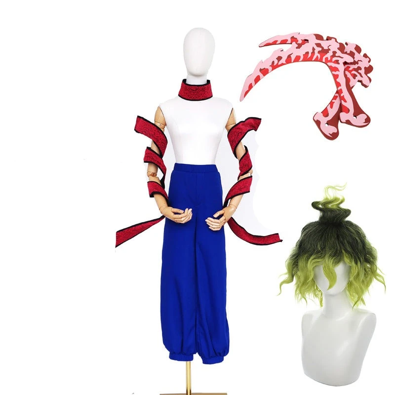 Anime Upper Rank Six Gyutaro Full Set Costume With Wigs And Weapons Props 3 Anime Upper Rank Six Gyutaro Full Set Costume With Wigs And Weapons Props