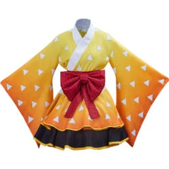Anime Zenitsu Agatsuma Female Version Costume Lolita Dress Costume For Women Girls