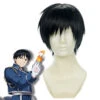 Anime Fullmetal Alchemist Cosplay Roy Mustang Cosplay Wigs Short Black Wigs -Procosplayshop AnimeFullmetalAlchemistCosplayRoyMustangCosplayWigsShortBlackWigs 2