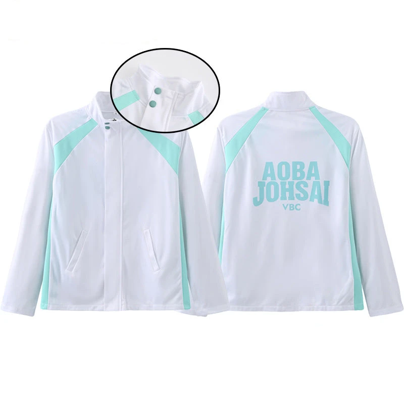 Anime Haikyu!! Aoba Johsai High Costume Jacket And Pants Sportswear Set Halloween Costume 4 Anime Haikyu!! Aoba Johsai High Costume Jacket And Pants Sportswear Set Halloween Costume - Image 2