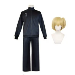 Anime Haikyu!! Karasuno Cosplay Costume Hitoka Yachi Costume Black Sportswear Outfit