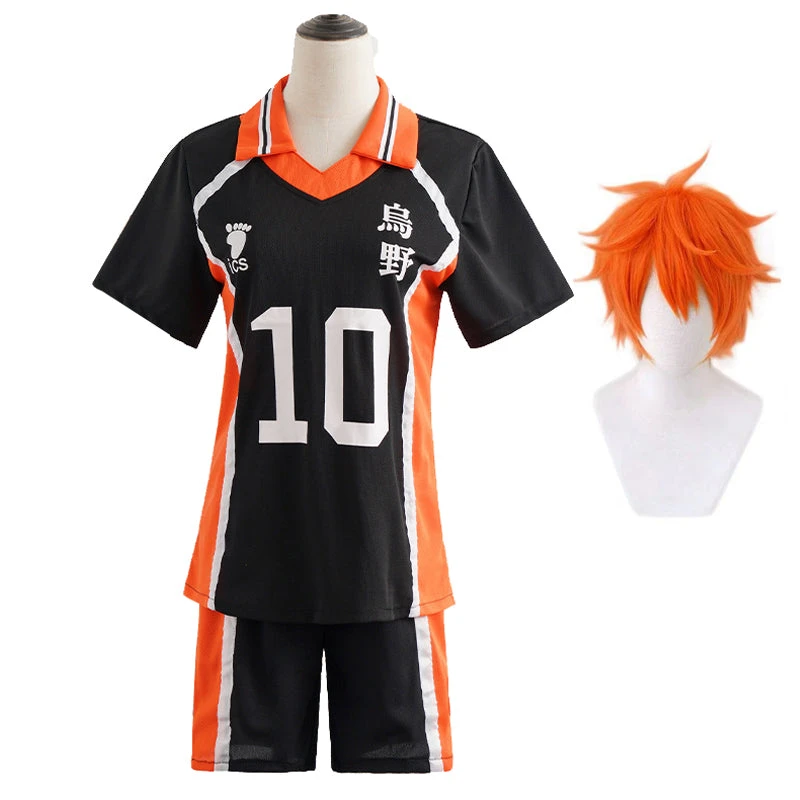 Anime Haikyu!! Karasuno Shoyo Hinata Cosplay Costume Sports Suit Halloween Carnival Cosplay Outfit 3 Anime Haikyu!! Karasuno Shoyo Hinata Cosplay Costume Sports Suit Halloween Carnival Cosplay Outfit