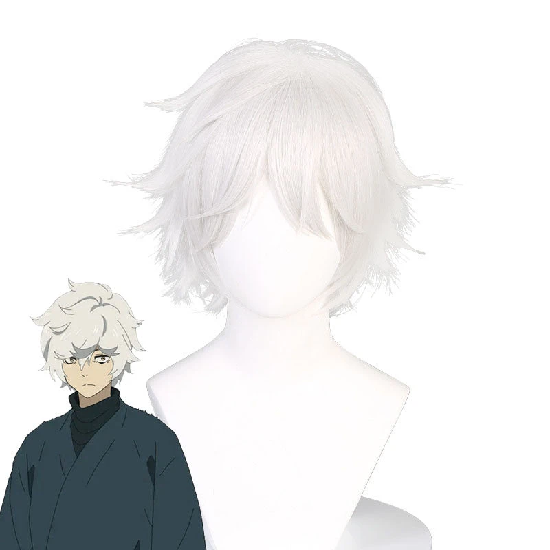 Anime Hell's Paradise: Jigokuraku Gabimaru Costume Wigs Silver Short Wigs 3 Anime Hell's Paradise: Jigokuraku Gabimaru Costume Wigs Silver Short Wigs