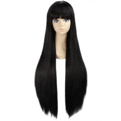Anime Inuyasha Kikyo Kagome Higurashi Cosplay Wigs Black Long Costume Wigs