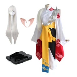 Anime Inuyasha Sesshomaru Cosplay Costume Full Set With Wigs And Shoes Halloween Costume Suit Set