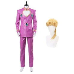 Anime JoJo's Bizarre Adventure Golden Wind Giorno Giovanna Whole Set Cosplay Costume With Wigs Halloween Costume Set