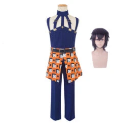 Anime JoJo's Bizarre Adventure Golden Wind Narancia Ghirga Full Set Cosplay Costume With Wigs And Headband Halloween Cosplay Outfit