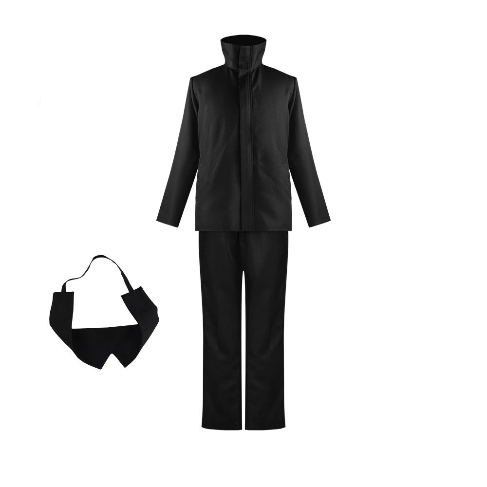 Anime Jujutsu Kaisen Satoru Gojo Cosplay Costume Uniform With Eye Mask 3 Anime Jujutsu Kaisen Satoru Gojo Cosplay Costume Uniform With Eye Mask